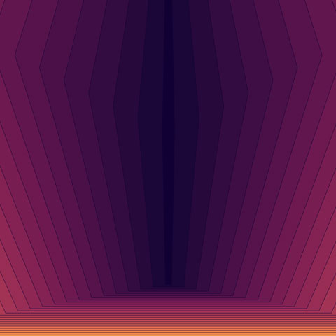 purple to yellow tall hexagon flat gradient